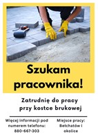 Praca przy kostce brukowej